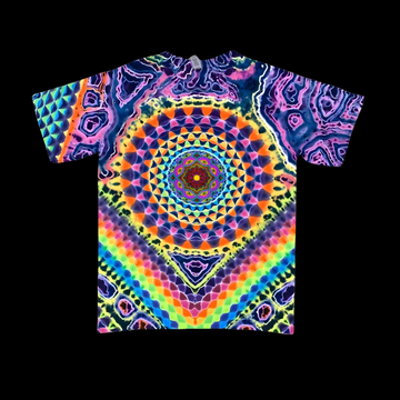 "HYPER-SPECTRUM VORTEX" Cotton Print T-Shirt