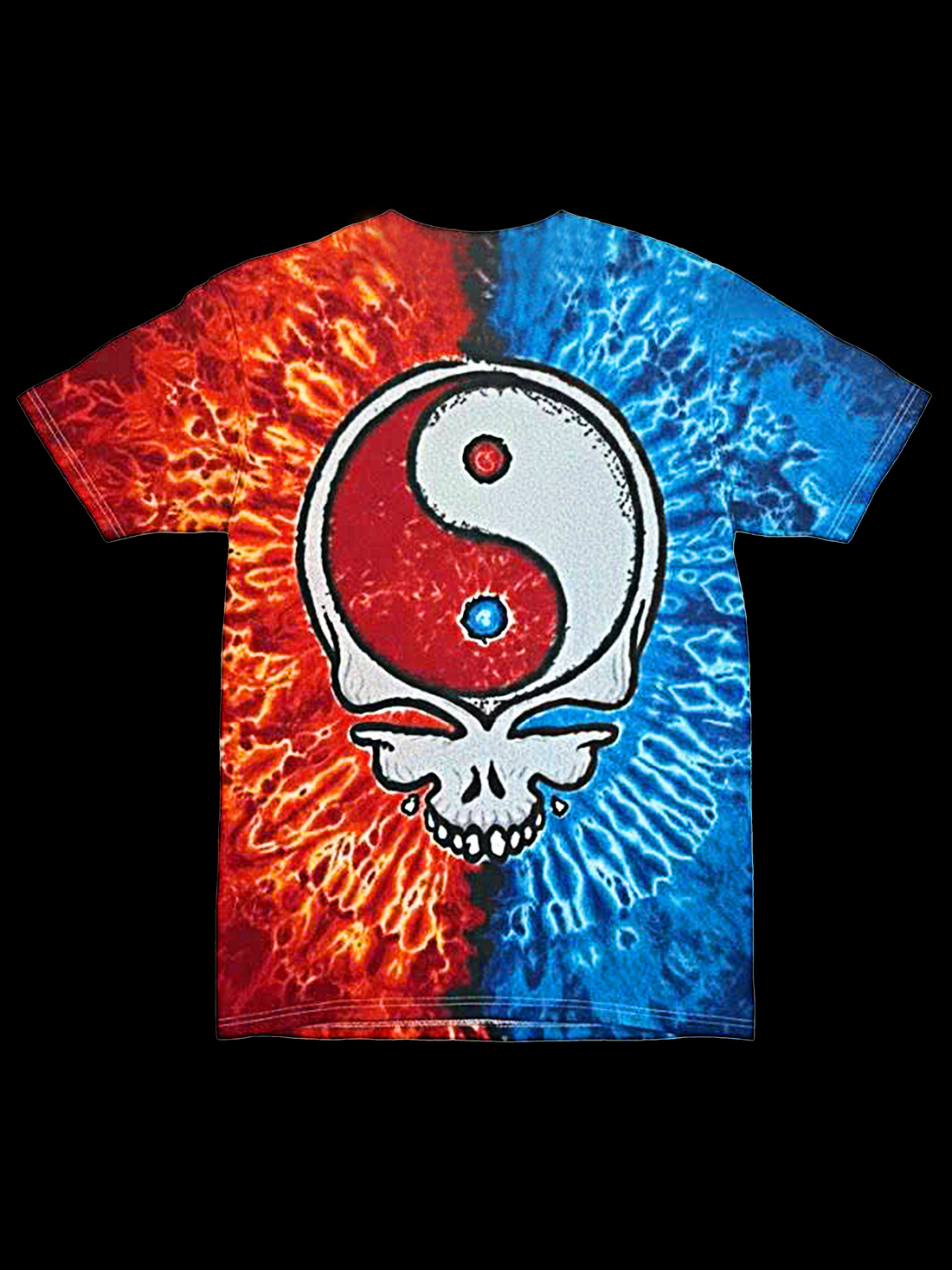 "Yin Yang Stealie" Cotton Print T-Shirt