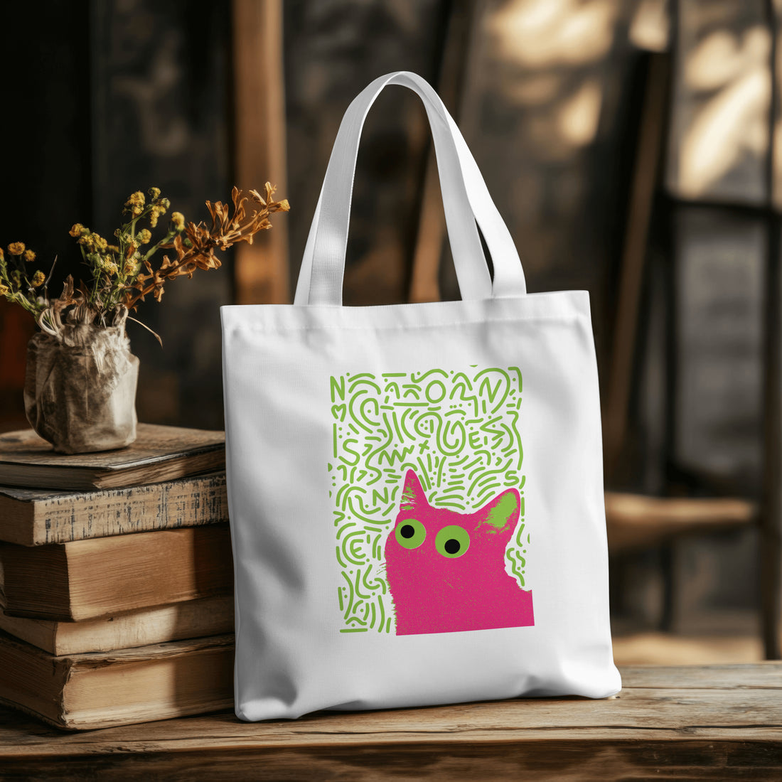 Trippy Tote Meow Tribe for Festive Events & Parties